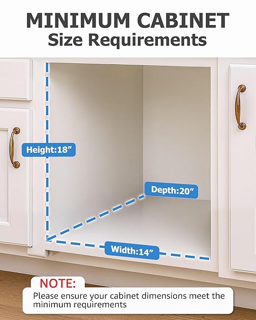 Bulado Pull Out Trash Can Under Cabinet, Under Sink Trash Can Kit - Image 4
