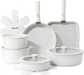 SENSARTE 17 Piece Pots and Pans Set, Nonstick Detachable Handle Cookware Set by SENSARTE