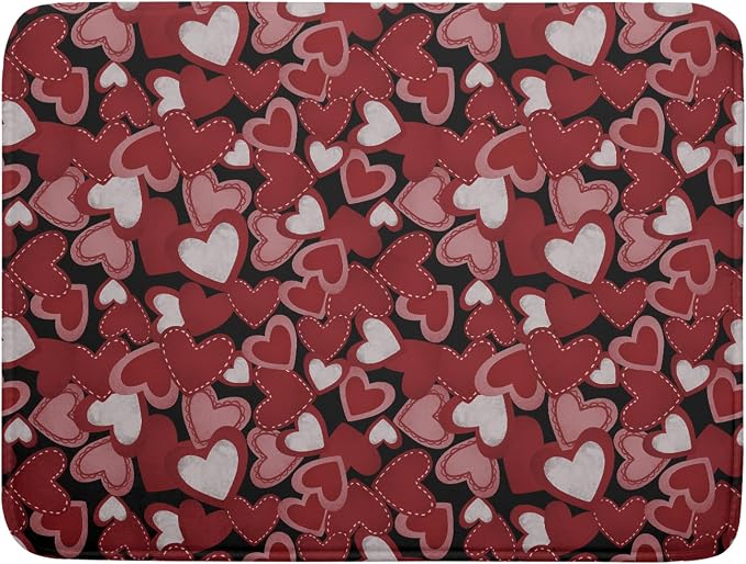 Valentines Day Dish Drying Mat for Kitchen Counter 24x18 Inch Love Drying Mat by Trongr