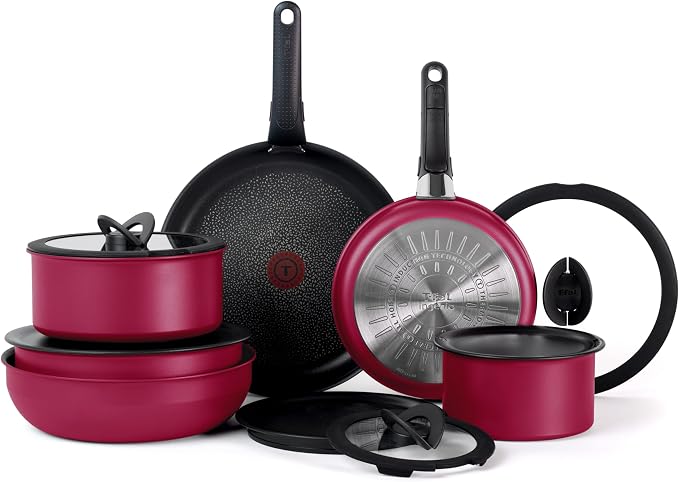 T-fal Ingenio Expertise Non Stick Cookware Set 14 Piece, Oven Broiler Safe 500F by T-falbrand