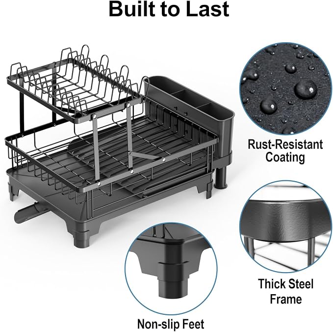GSlife 2 Tier Dish Drying Rack - Image 9