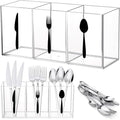 Suzile Acrylic Cutlery Storage Organizer Bin Silverware Caddy Countertop Knife by Suzile
