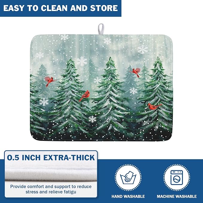 Winter Pines Tree Dish Drying Mats - Image 5