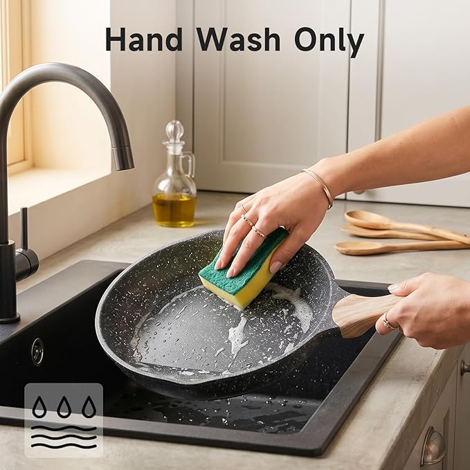JEETEE 11 Inch Nonstick Frying Pan Stone Coating Cookware, Nonstick Omelette - Image 12