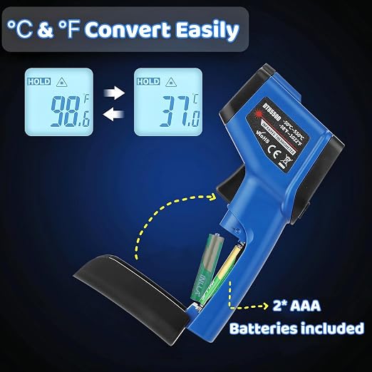 Infrared Thermometer Gun for Cooking, Digital Laser Temperature Thermometer - Image 3