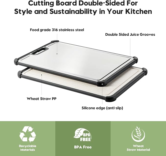 Premium 316 Stainless Steel Cutting Board - Image 5