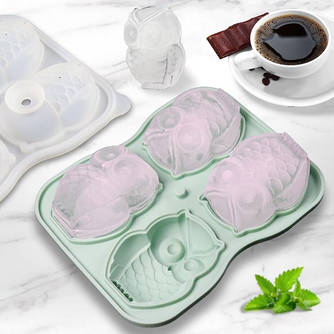 Cute Owl Ice Cube Mold, Owl Shapes Ice Cube Tray, Silicone Ice Mold Fun Shapes - Image 5