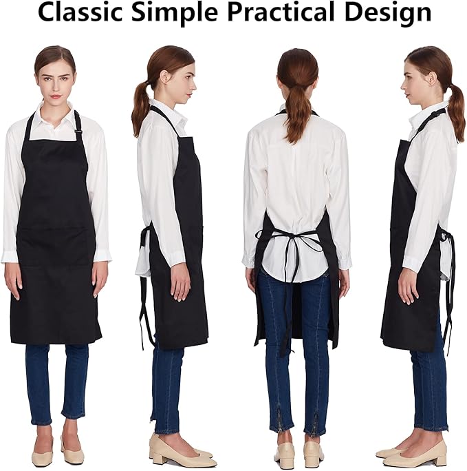 Jubatus 12 Pack 100% Cotton Aprons Bulk - Image 2