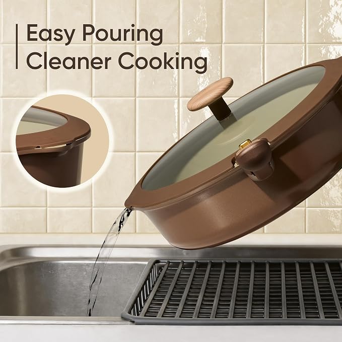 CAROTE Ceramic Cookware Set, Pots and Pans Set Non Stick - Image 5