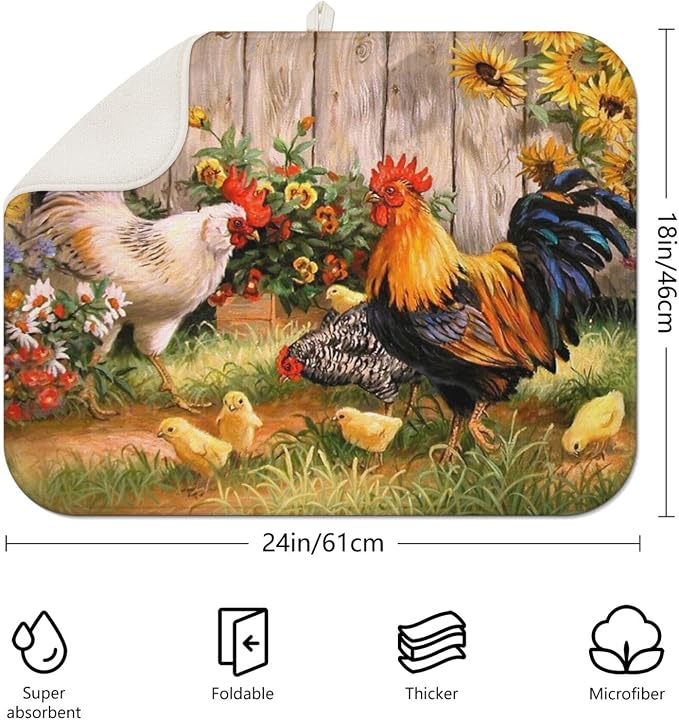 Dish Drying Mat Drainer Pads - Image 2