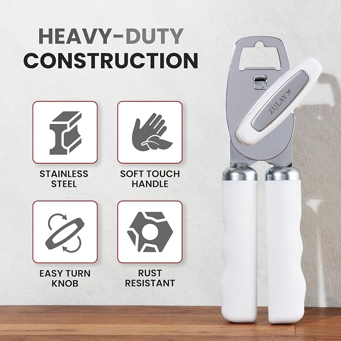Zulay Kitchen Heavy Duty Stainless Steel Can Opener Manual - Image 3