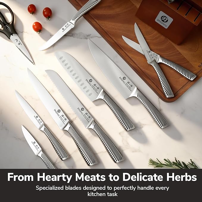 imarku 14-Piece Knife Set, Japanese Stainless Steel Knives Set - Image 6