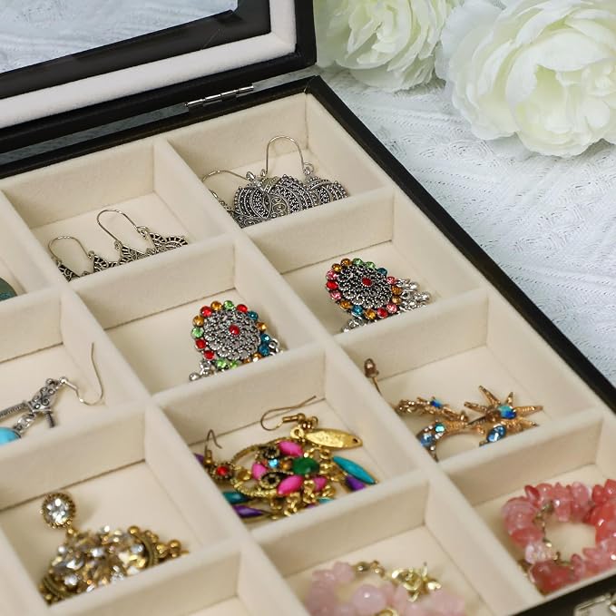 Stratalife Jewelry Tray 24 Grid Earring Organizer - Image 2