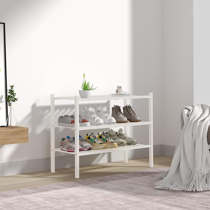 ROMGUAR CRAFT 3 Tier Bamboo Shoe Rack - Image 7
