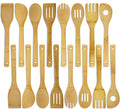 DEAYOU 16 PCS Bamboo Kitchen Utensils, Wood Spoons Spatula Set by DEAYOU