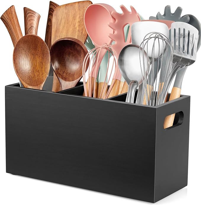 ALELION Black Kitchen Utensil Holder by ALELION