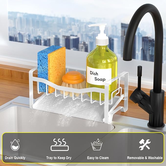 Maifan Stainless Steel Kitchen Sink Caddy Organizer - Image 3