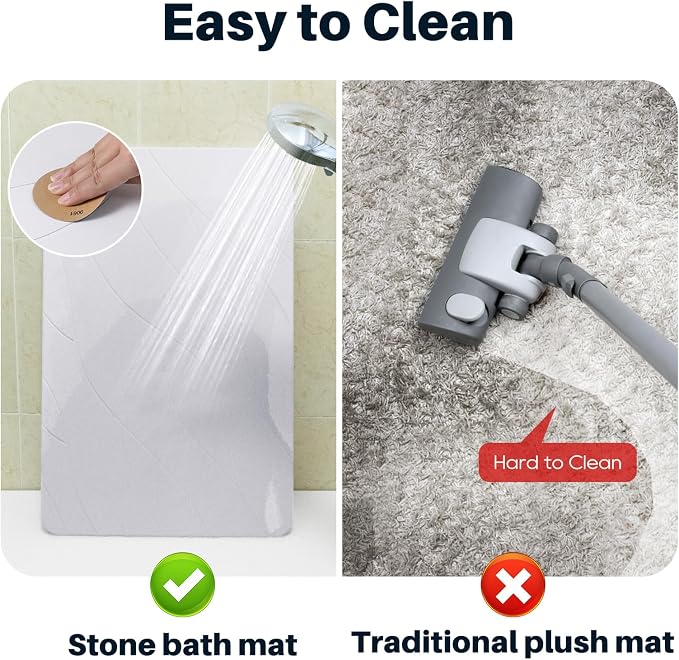 Closefriend Diatomaceous Earth Stone Bath Mat, Quick Dry Non-Slip Super - Image 5