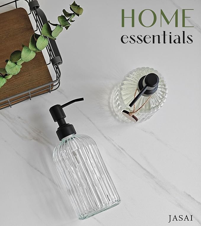 JASAI 18Oz Simple Glass Soap Dispenser - Image 5