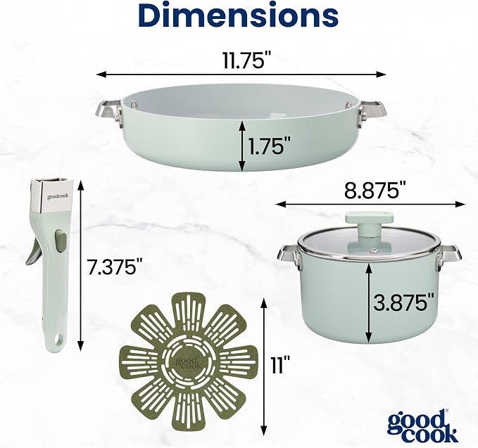GoodCook Ceramic Cookware Set 5-Piece - Image 5