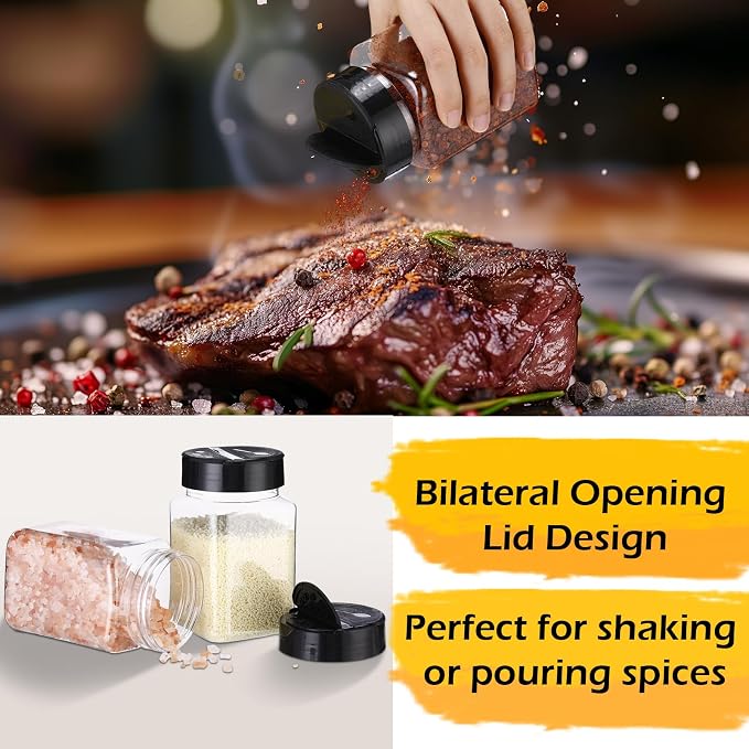 Mimorou 30 Pack Plastic Spice Jars - Image 4