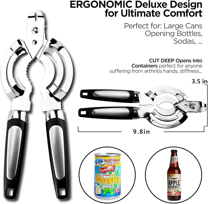 Jar Opener, Stainless Steel Jar Lid Opener, Beer Bottle Opener - Image 3