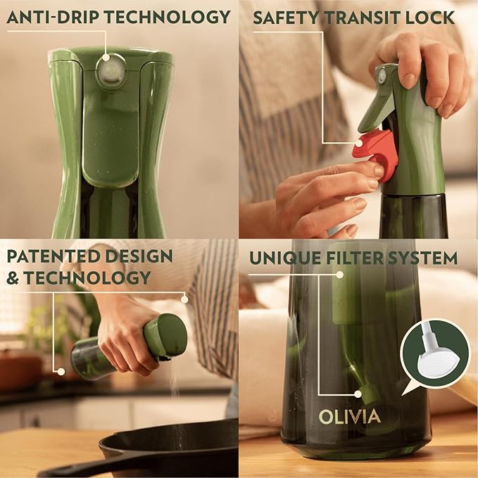 FLAIROSOL OLIVIA Oil Sprayer for Cooking, 200ml Glass Olive Oil Sprayer - Image 3