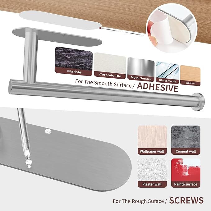 DEKAVA Paper Towel Holder Under Cabinet - Image 5