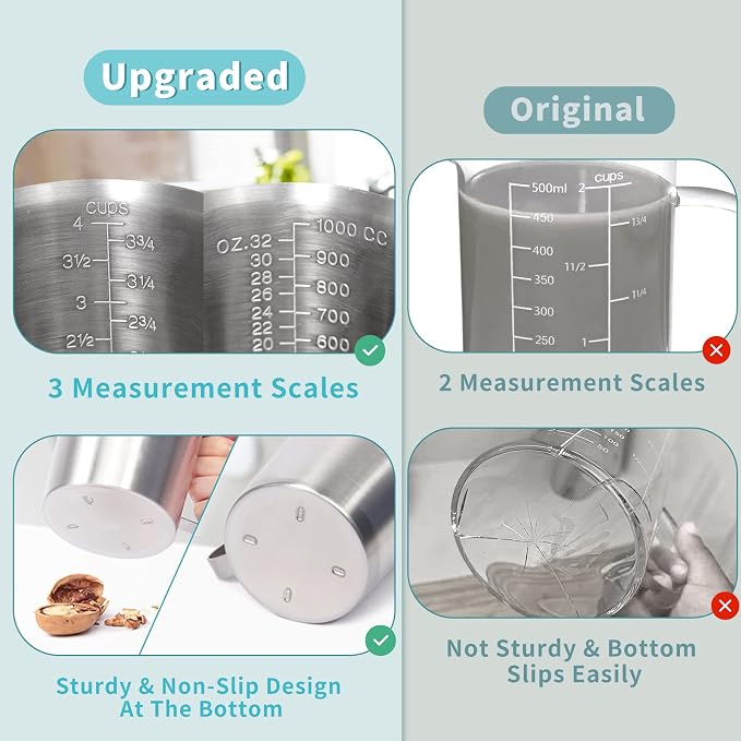 Measuring Cup, Newness Stainless Steel Measuring Cup - Image 3