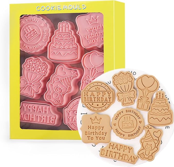 8 Pcs Cookie Cutters Set 3D Holiday Cookie Cutters by Tuxxzis