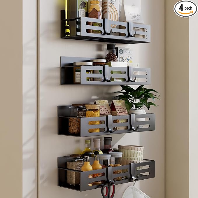 SETBAOO 4 Pack Magnetic Spice Rack by Unknown