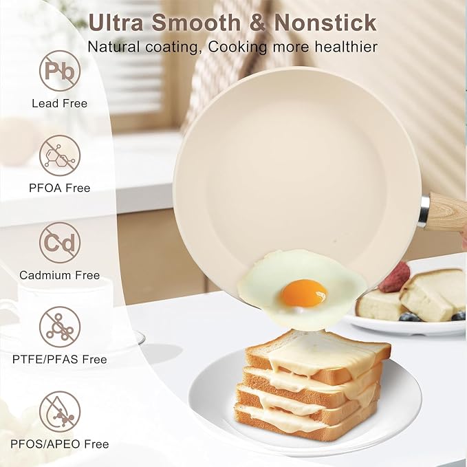 11 Pcs Pots and Pans Set, Nonstick Cookware Set - Image 4