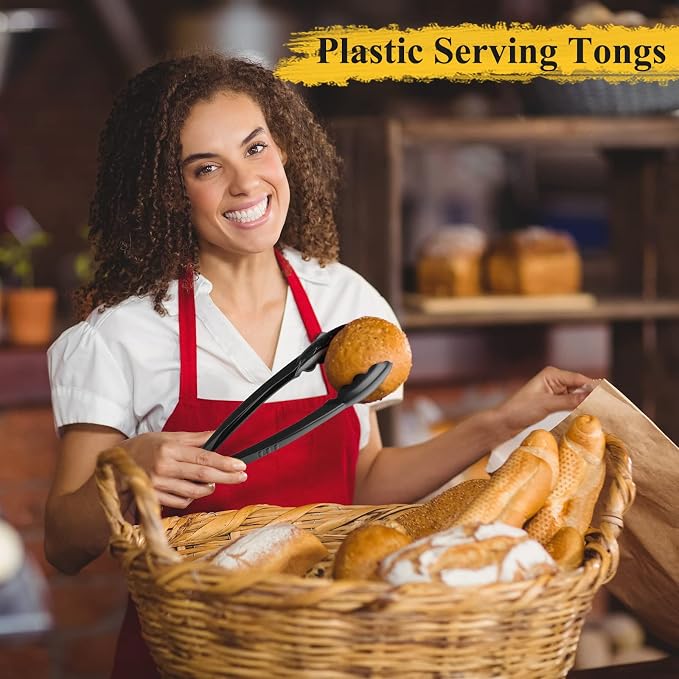 Tessco for you 150 Pcs Plastic Tongs for Serving Bulk, 9 Inch Plastic - Image 6