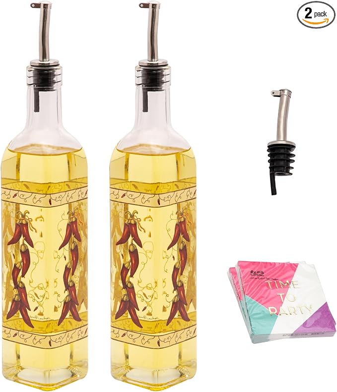 Topadorn 17 oz Olive Oil Dispenser Bottle Set by Topadorn