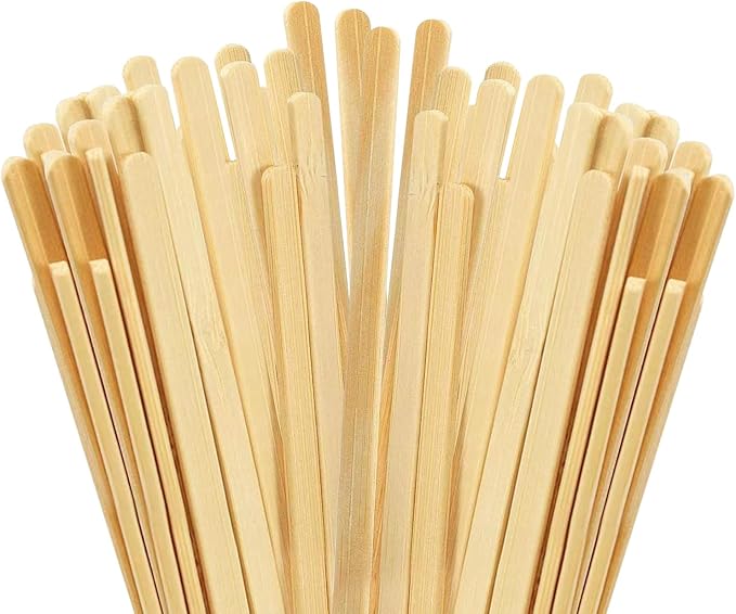100pcs Wood Coffee Stirrer Sticks, 5.5 Inch Wooden Swizzle Stick Beverage Mixer by WANKEYI