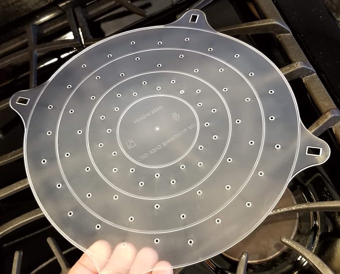Handy Housewares 10" Round Vented Microwave Splatter Guard Food Bowl Cover - Image 3