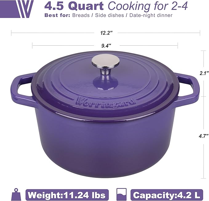 VORRINGARD Enameled Cast Iron Dutch Oven Pot - Image 2