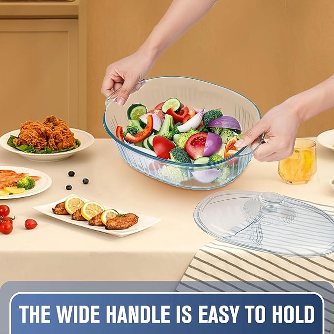 Glass Baking Dishes for Oven, 2 Pack Casserole Dishes - Image 5