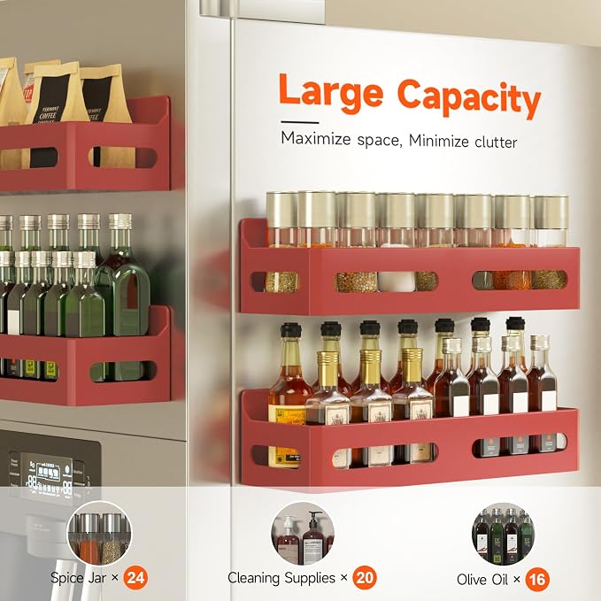 Sevenblue 4 Pack Strong Magnetic Spice Rack - Image 4