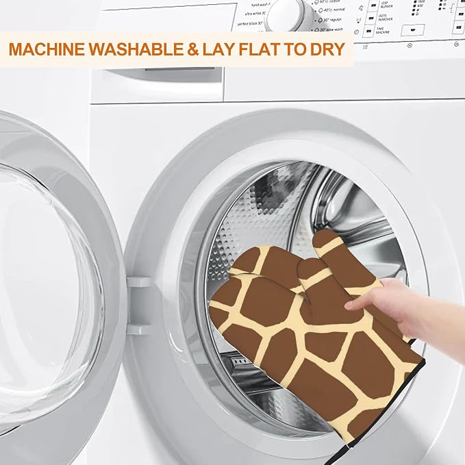 Giraffe Oven Mitts with Matching Potholders - Image 6