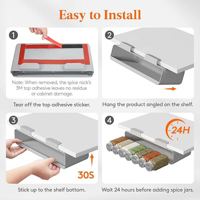 Lifewit Under Cabinet Spice Rack Organizer - Image 5