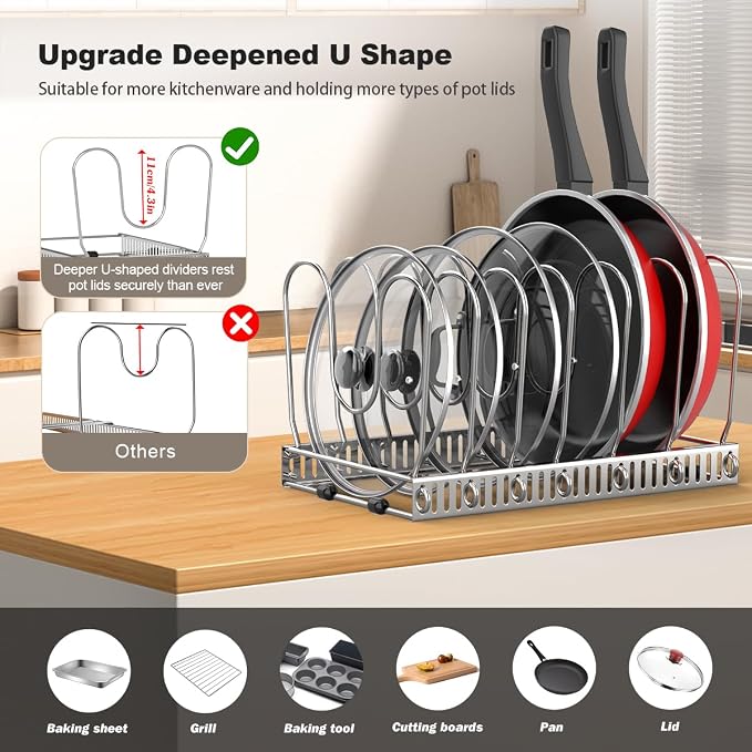 Housolution Pot and Pan Organizer Rack - Image 2