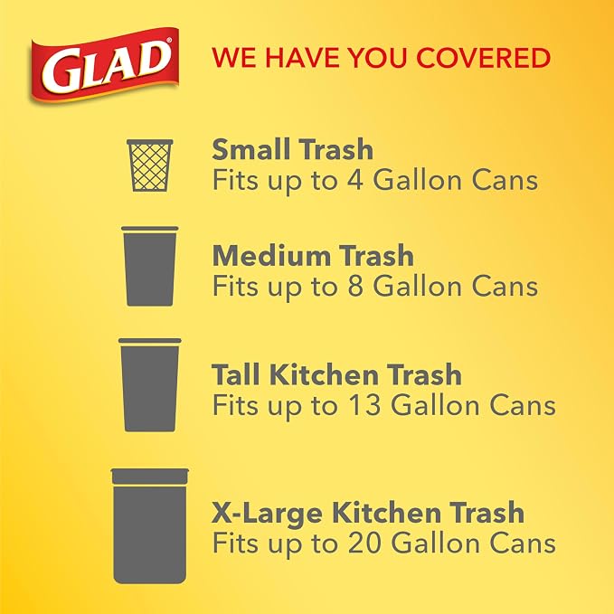 Glad Odorshield Small Drawstring Trash Bags, 4 Gal, Febreze Beachside Breeze - Image 6