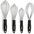Anaeat Stainless Steel Kitchen Whisk Set of 4, Milk and Egg Beater Blender by Anaeat