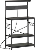 SUPERJARE Bakers Rack with Power Outlets, Microwave Stand, 31.5 X 16.5 Inch by SUPERJARE
