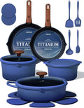 CAROTE 20Pcs Titanium Cookware Set, Pots and Pans Set Non Stick, Kitchen by CAROTE