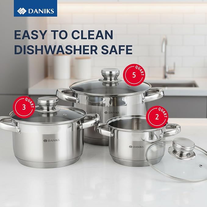 Daniks Standard 6-Piece Stainless Steel Cookware set - Image 2