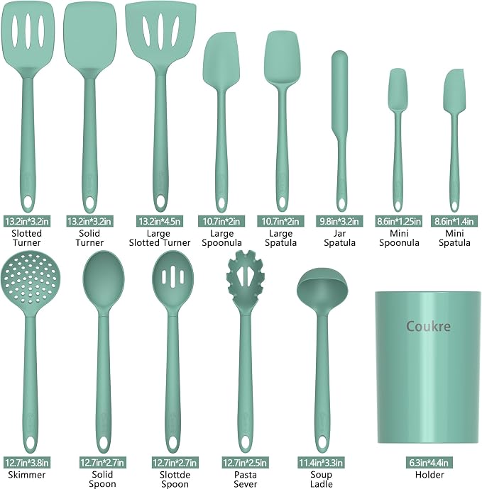 Coukre Silicone Kitchen Cooking Utensils Set - Image 2