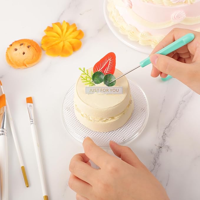 Cookie Decorating Supplies Including 2Pcs Acrylic Cookie Turntable 6Pcs Cookie - Image 4