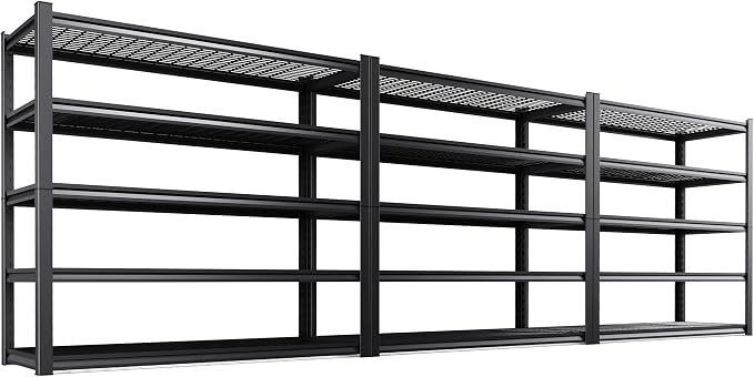 Set of 3 Garage Shelving-3500 lbs 5 Tier Storage Shelves, Adjustable Heavy Duty by Unknown